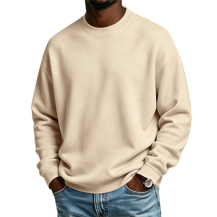 Herren Oversize-Sweatshirt mit Rundhalsausschnitt, weicher French-Terry und Rippbündchen Drune