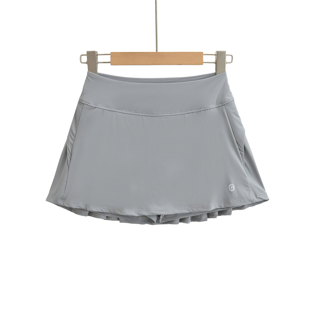 Damen Sportlicher Faltenrock mit integrierten Shorts Drune