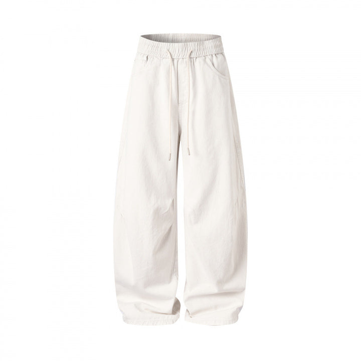 [Damen] Weite Culotte‑Hose mit hohem Elastikbund, Tunnelzug und Eingrifftaschen Drune