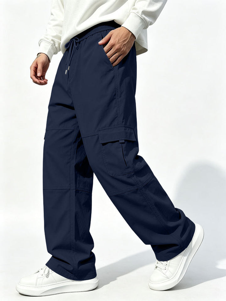 Herren Cargohose mit weitem Schnitt und elastischem Bund Drune