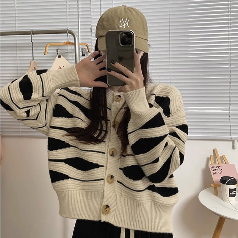 Damen Strickjacke im trendigen Streifenlook Drune