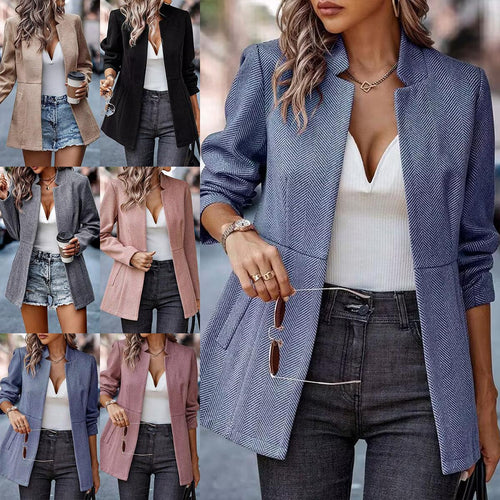 Damen Tailorierte Blazerjacke mit eleganter Spitze und lässigem Schnitt Drune