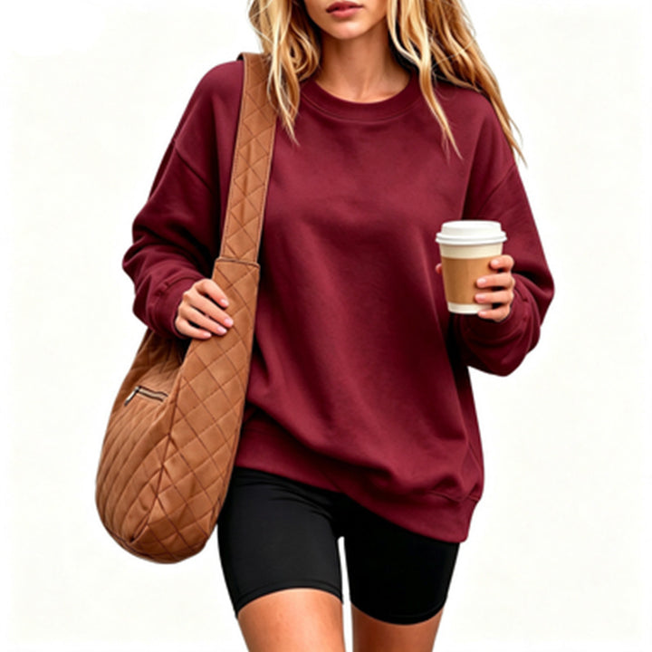 Damen Bequemer Oversized Sweatshirt Drune