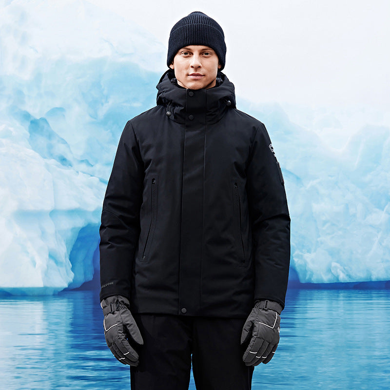 Herren Wasserdichte Softshelljacke mit Kapuze, verschweißten Nähten und Premium-Reißverschlüssen Drune