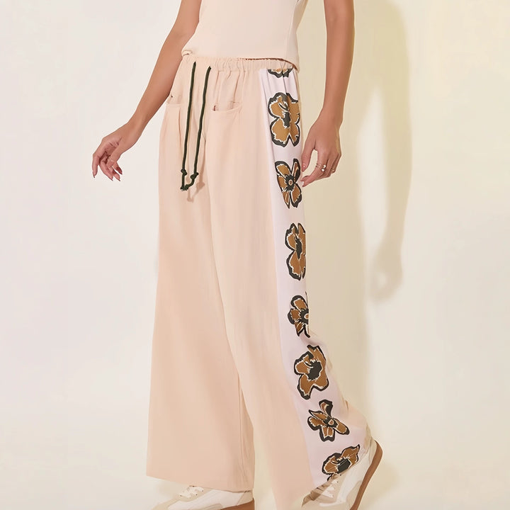Damen Modische Sommerhose mit Blumenmuster