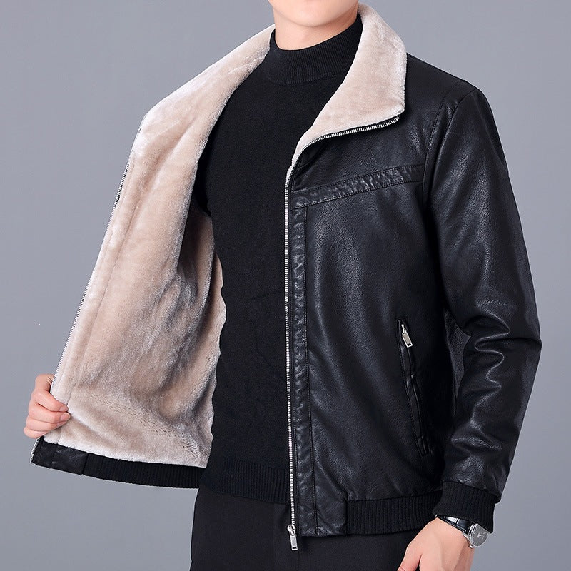 Herren Kunstlederjacke mit Teddyfutter Drune 1787738674
