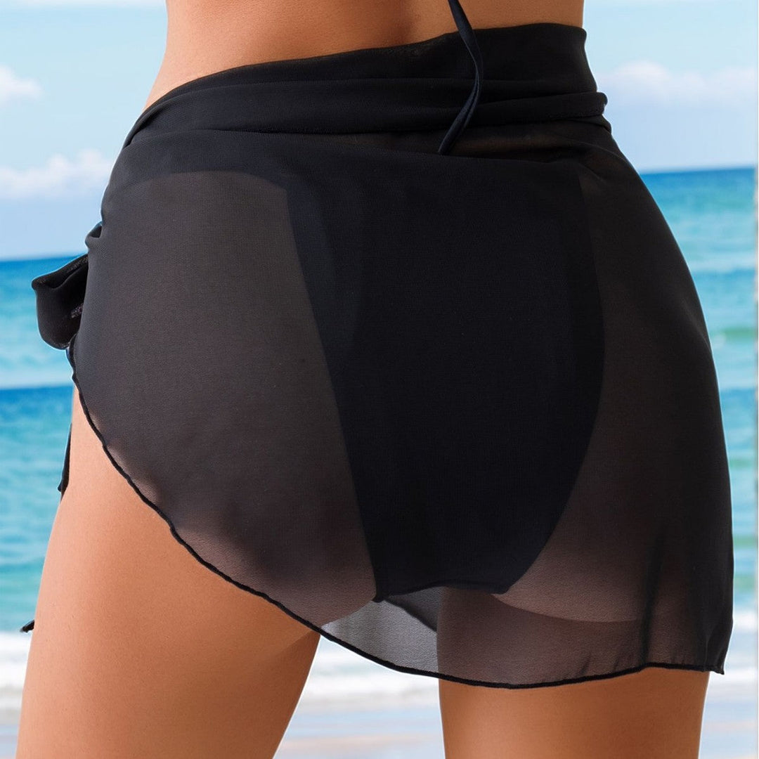 Damen Wickelrock mit Rüschendetails Drune