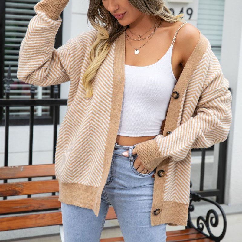 Drune | Gestreifte Strickjacke mit Stilvollem Design