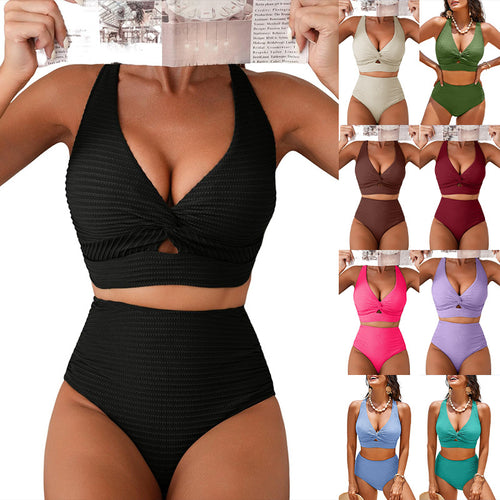 Damen Hochwertiger Badeanzug mit Raffung und Twist-Detail Drune