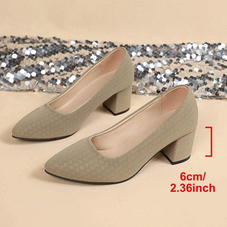 Damen Stilvolle Blockabsatz-Pumps Drune