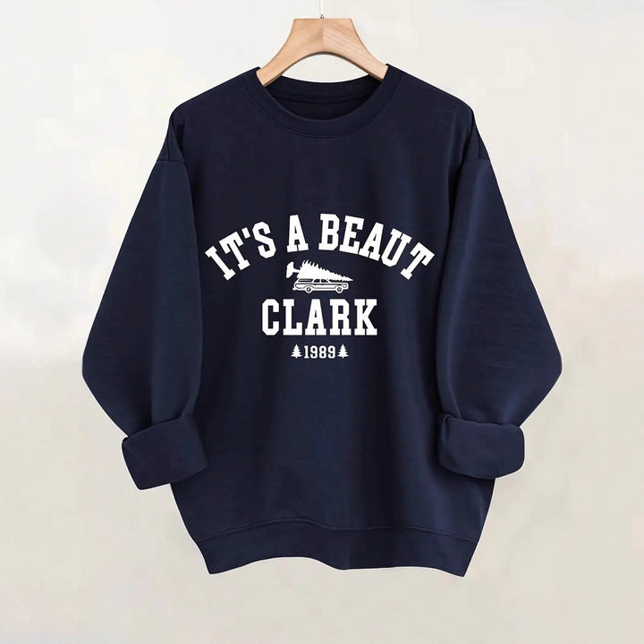 Damen Sweatshirt mit lässigem Schriftzug und bequemem Schnitt Drune