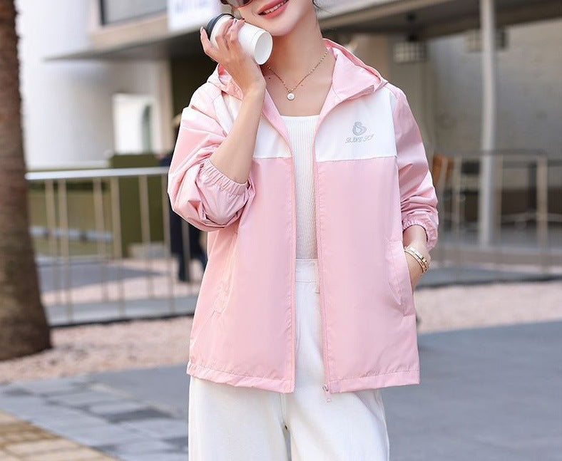 Damen leichte Übergangsjacke mit praktischem Kapuzen-Design Drune