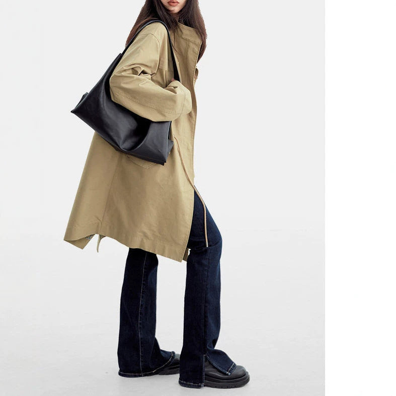 Damen Modische Übergangsjacke mit hohem Kragen Drune 1789268979
