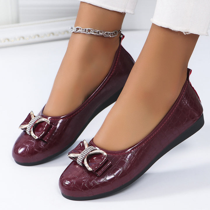 Damen nan filigrane Ballerina-Slipper mit dekorativer Schleifenapplikation und gepolsterter Komfortsohle Drune
