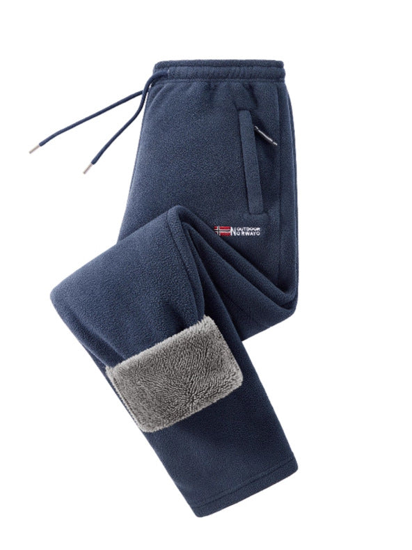 Damen Fleece-Jogginghose mit Teddy-Innenfutter und Reißverschlusstaschen Drune