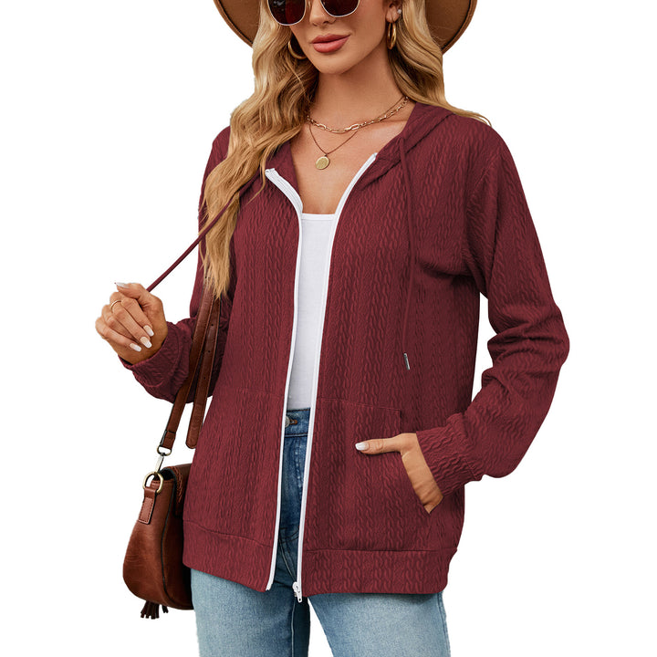 Damen Strickjacke mit hohem Kragen und vielseitigem Design Drune