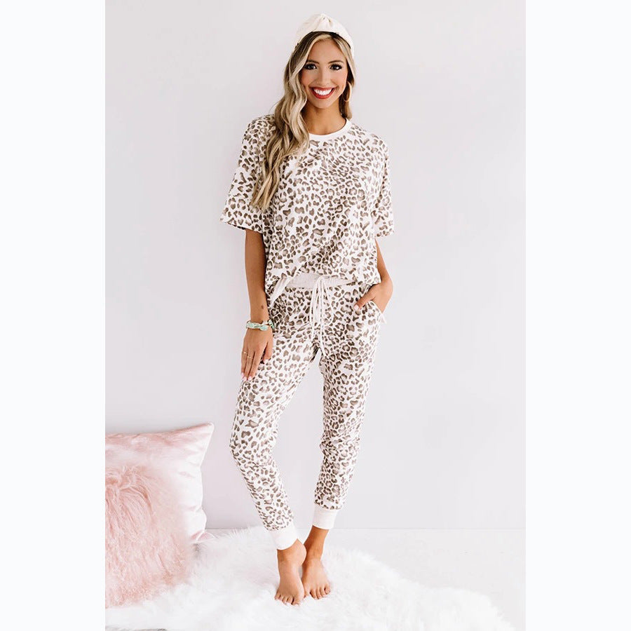 Damen Lässiges Set mit Tiermuster und lässigem Schnitt Drune