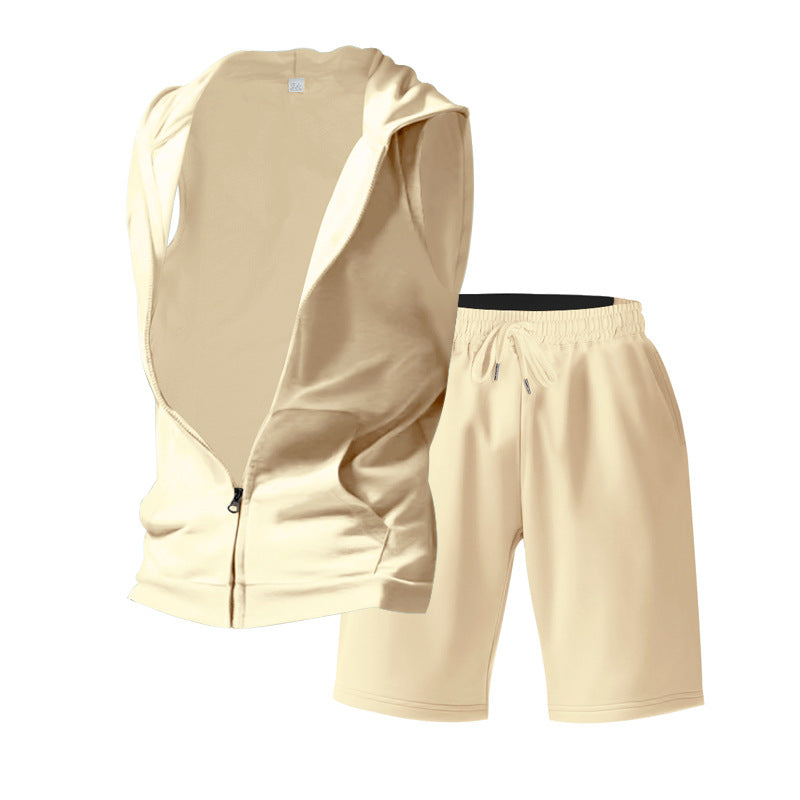 Herren Sportlicher Hoodie und Shorts Set Drune