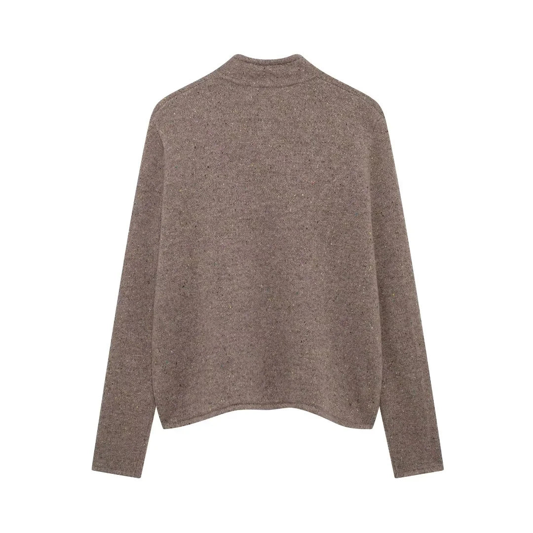 Damen nan offener Strickcardigan mit Stehkragen und aufgesetzten Taschen Drune