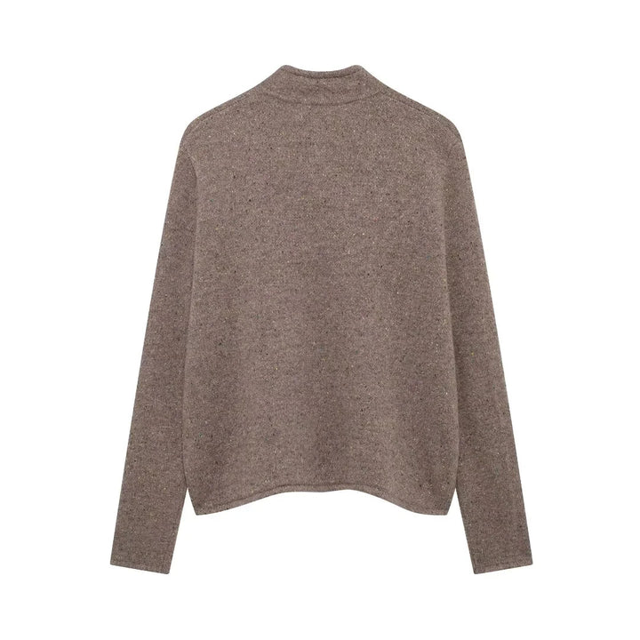 Damen nan offener Strickcardigan mit Stehkragen und aufgesetzten Taschen Drune