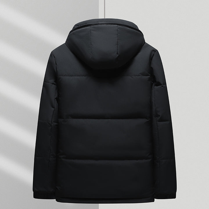 Herren Thermo‑Steppjacke mit weichem Teddyfutter, integrierter Kapuze & verdecktem Zwei‑Wege‑Reißverschluss Drune