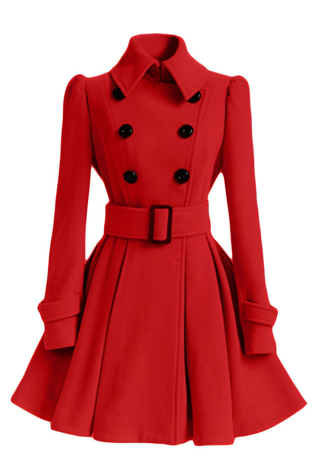 Damen eleganter Trenchcoat mit tailliertem Schnitt und dekorativen Knöpfen Drune