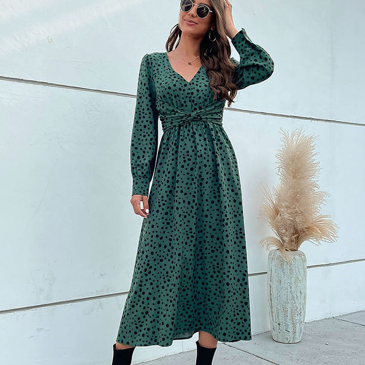 Damen Florales Maxikleid mit Wickeloptik Drune