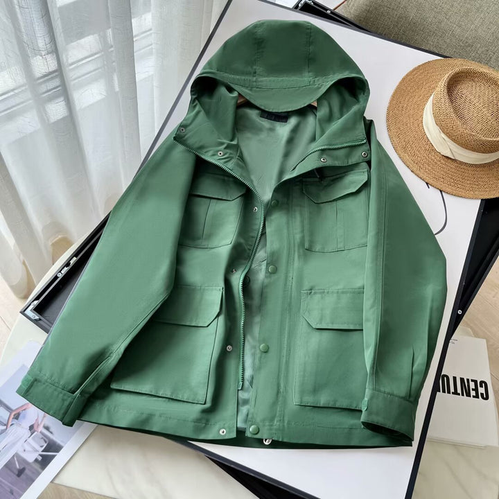 Damen funktionale Outdoor-Jacke mit mehreren aufgesetzten Taschen Drune