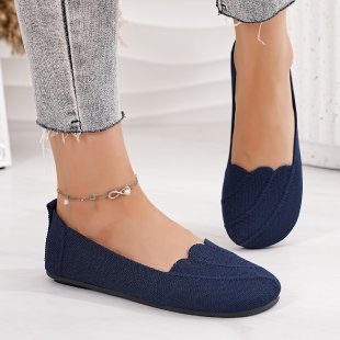 Damen Ballerinas mit eleganter Wellenkante und bequemer Fußbettgestaltung Drune