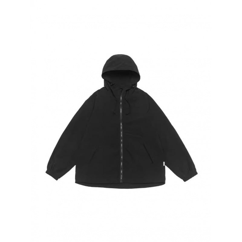 Unisex Weitgeschnittene Kapuzenjacke im Parka‑Style mit verlängertem Rückenteil und Tunnelzug Drune