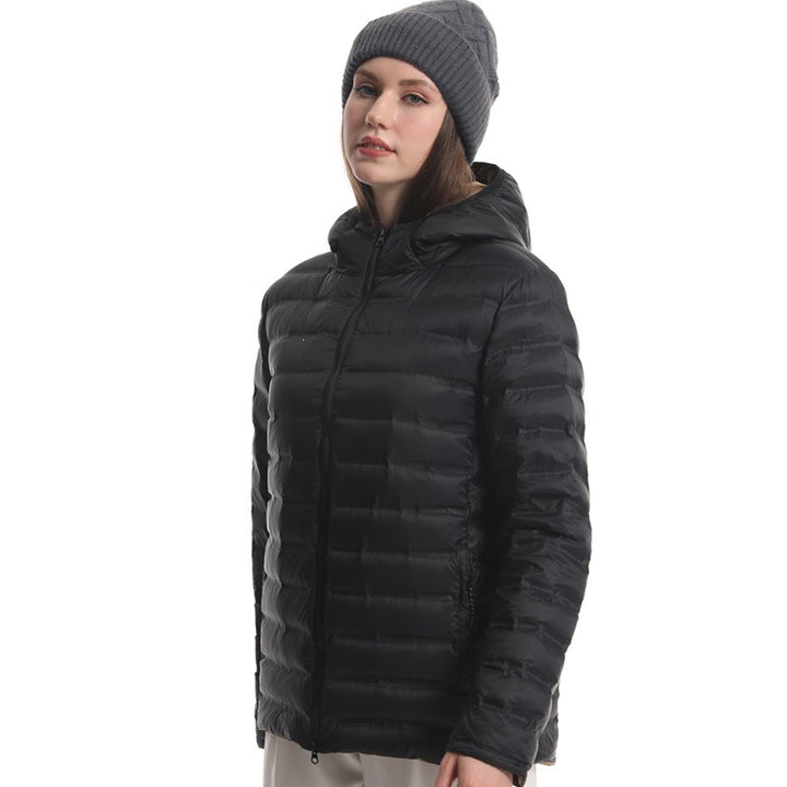 Damen leichte Steppjacke mit Kapuze Drune