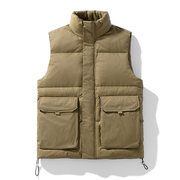 Herren Wattierte Outdoor-Steppweste mit großen Klapptaschen Drune
