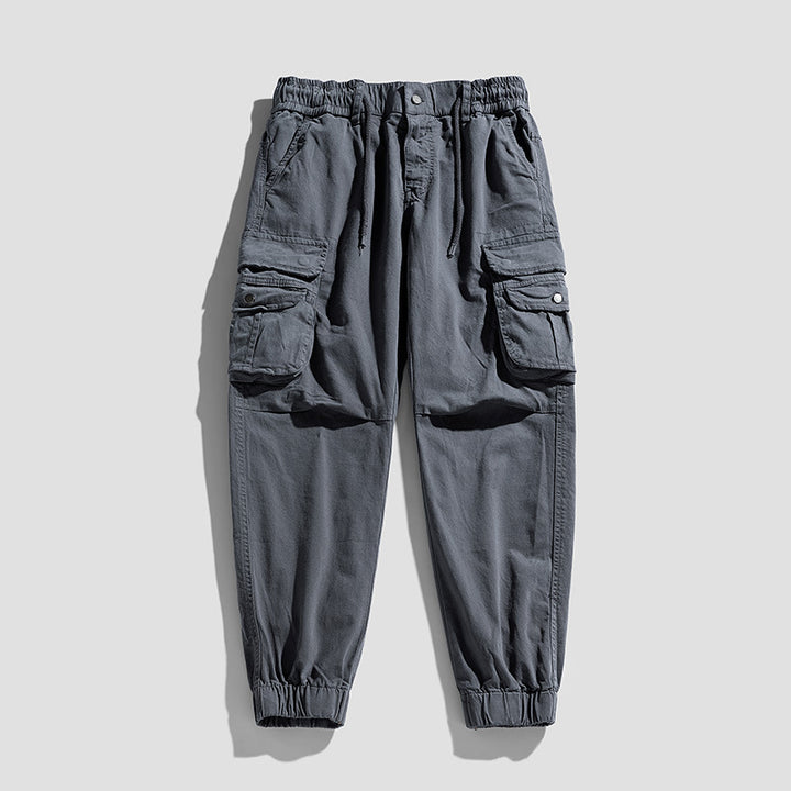 Herren Utility-Cargo-Jogger mit Elastikbund, Tunnelzug und Mehrfachtaschen Drune