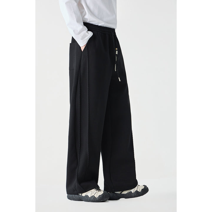 Damen Weite High‑Waist Jogginghose mit Ziernähten und Kordelzug Drune