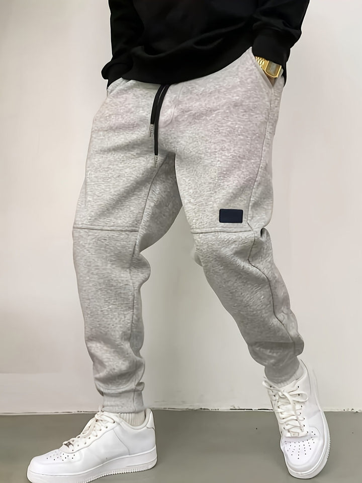 Herren lässige Jogginghose mit elastischem Bund und seitlichen Eingrifftaschen Drune