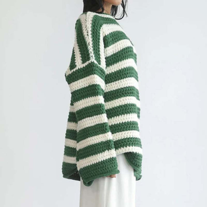 Drune | Gestreifter Strickpullover Mit Sanften Farben