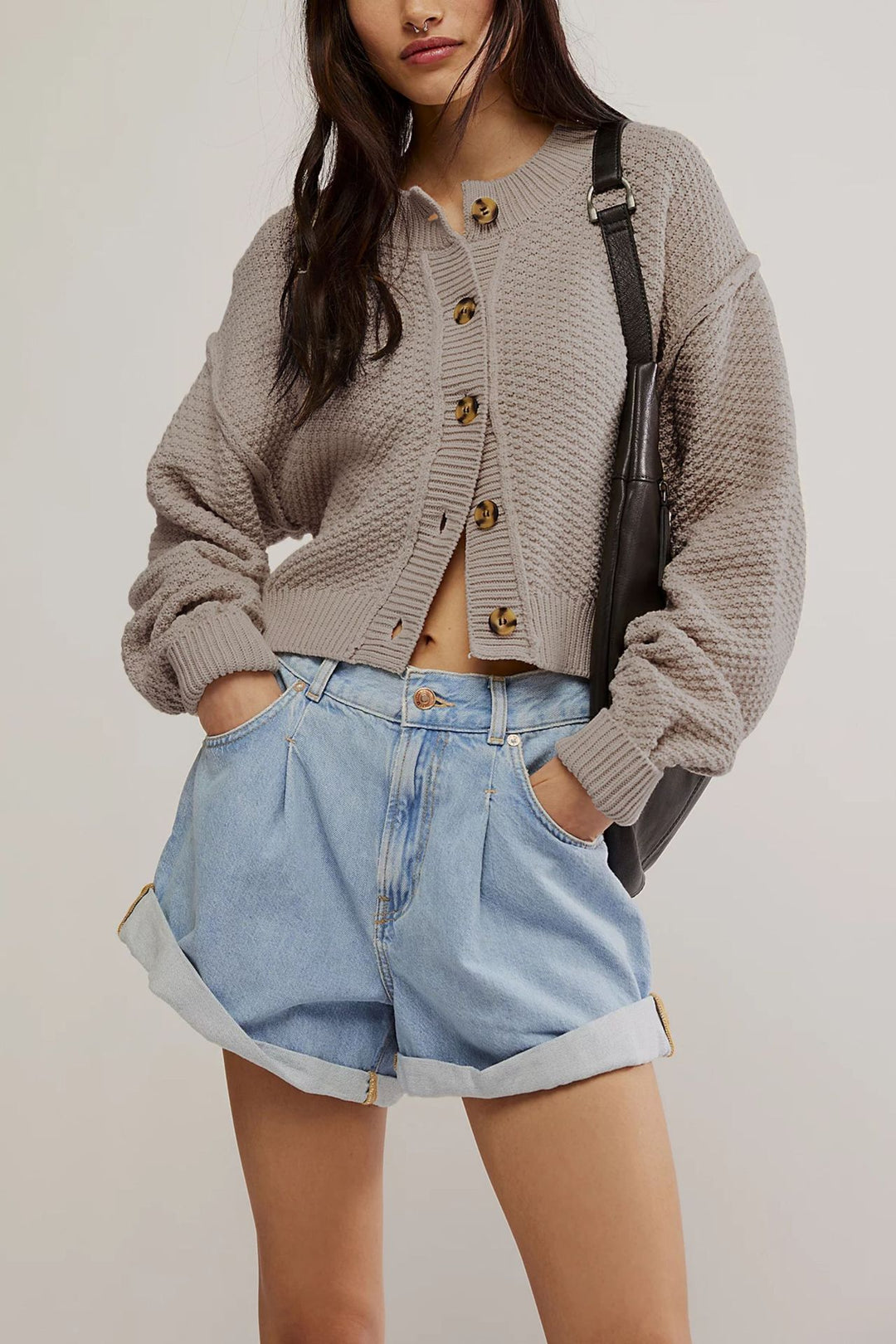 Damen lässiger Strickcardigan Drune