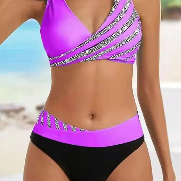 Damen Sportlicher Bikini mit asymmetrischem Schnitt und modernem Design Drune