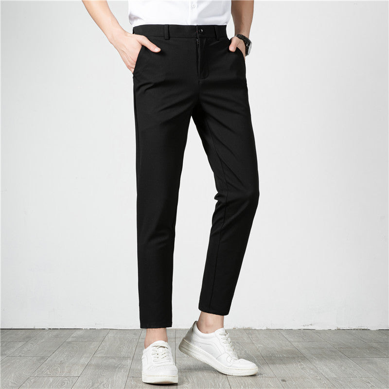 Herren Slim-Fit Stretch-Anzughose mit schmaler Knöchellänge Drune