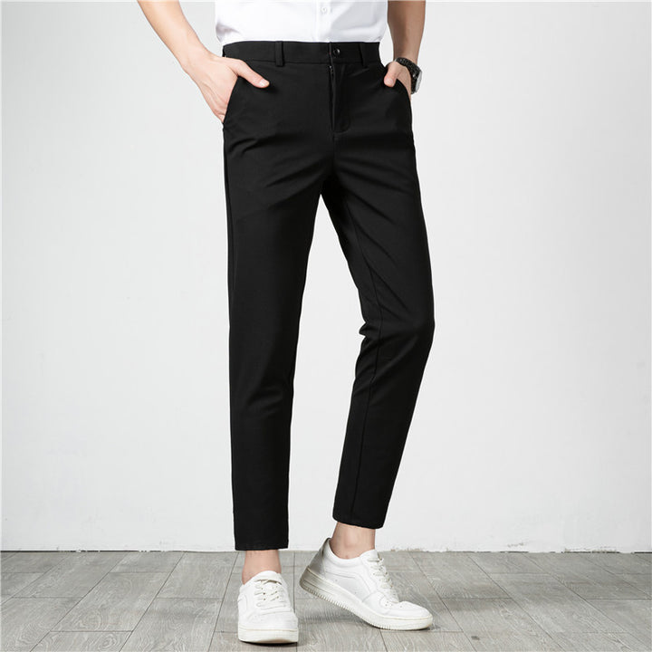 Herren Slim-Fit Stretch-Anzughose mit schmaler Knöchellänge Drune