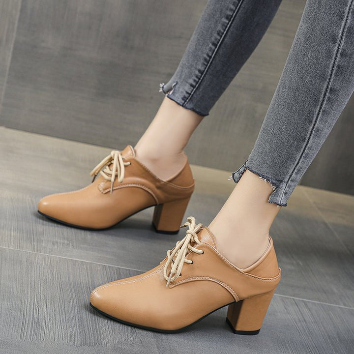 Damen Schnürschuhe mit Blockabsatz und modischem Design Drune