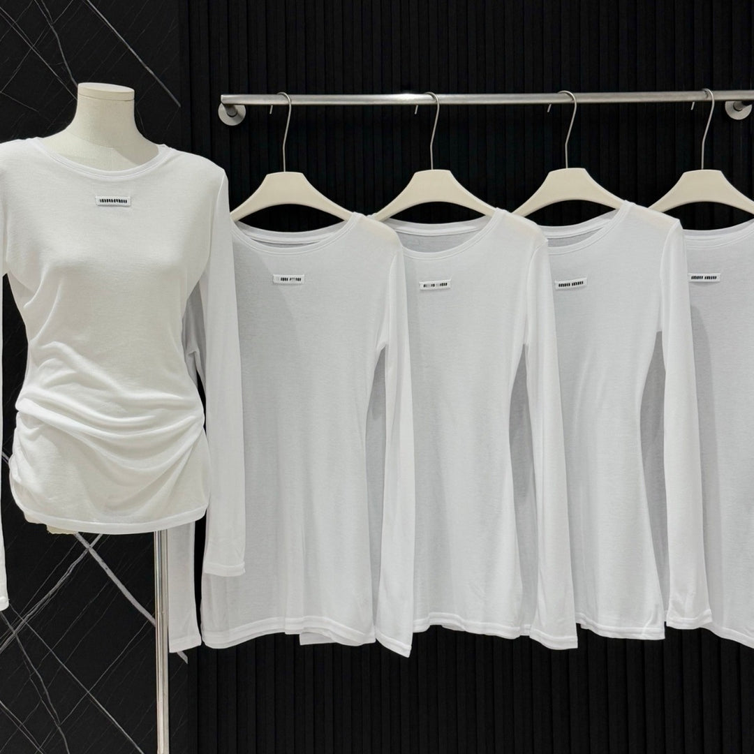 Damen Langärmliges Basic T-Shirt Drune