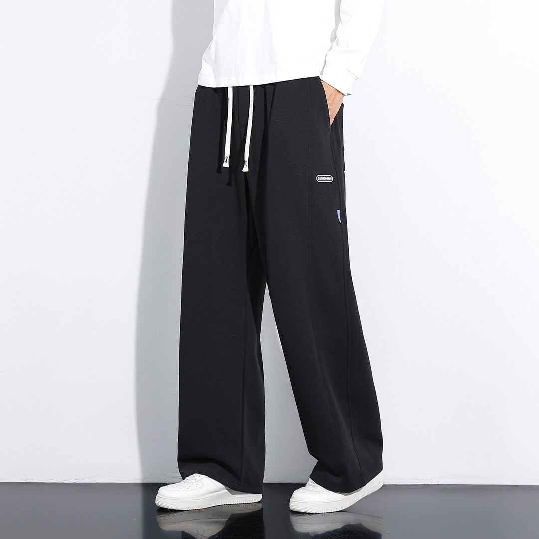 Herren Weite Relaxed-Freizeithose mit Tunnelzug & markanten Teilungsnähten Drune