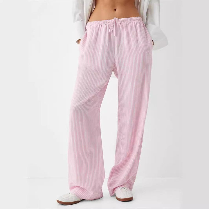 Damen Luftige Palazzo-Hose mit gemustertem Design Drune