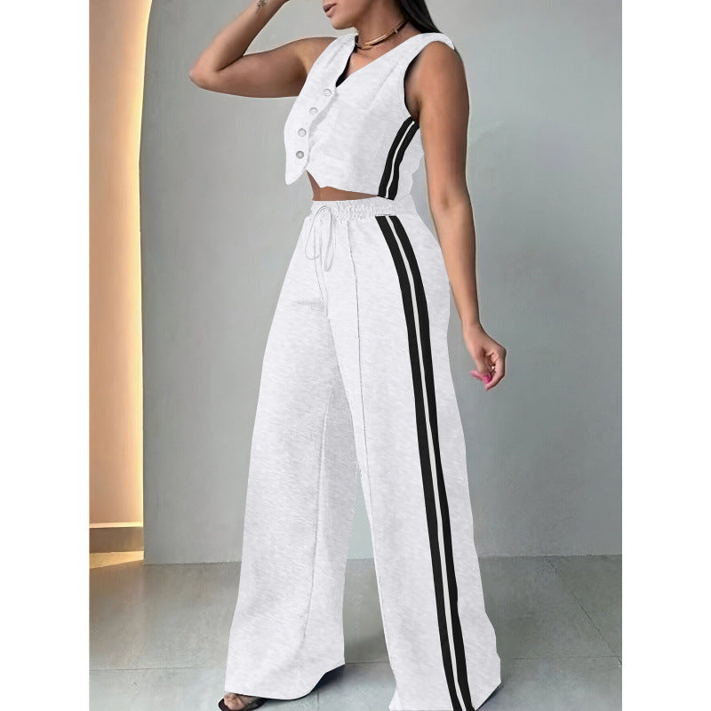 Damen Zweiteiliges Sport-Outfit mit weitem Schnitt und elastischem Bund Drune