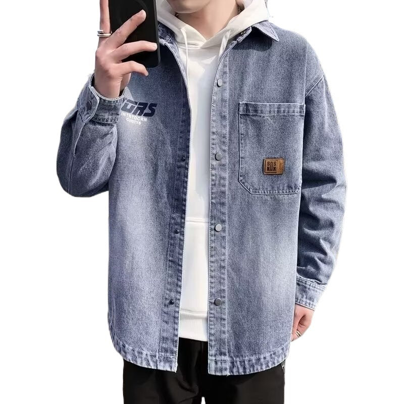 Herren Denim-Überhemd Drune