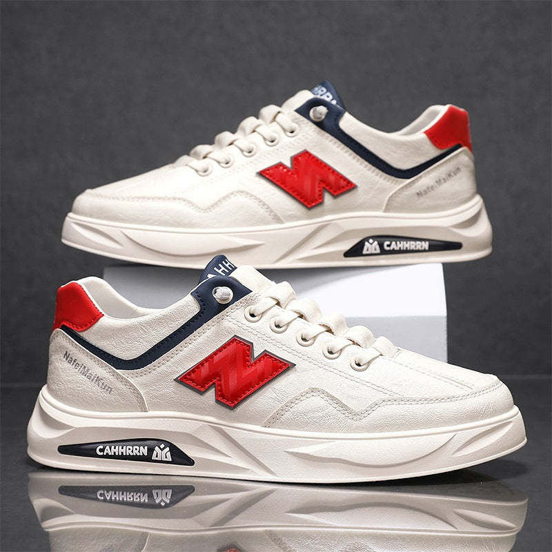 Herren Voluminöse Casual-Sneaker mit strukturiertem Kunstleder, kontrastierten Overlays und gedämpfter Plateau-Sohle Drune