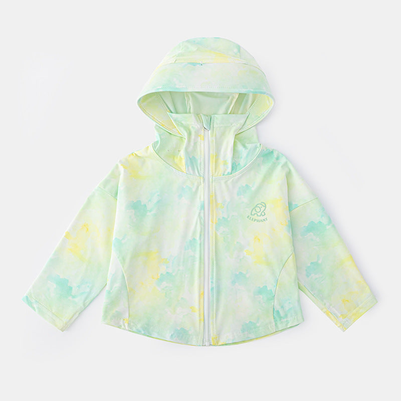 Unisex nan leichte atmungsaktive Kinder Sonnenjacke mit Kapuze und UV Schutz  Drune