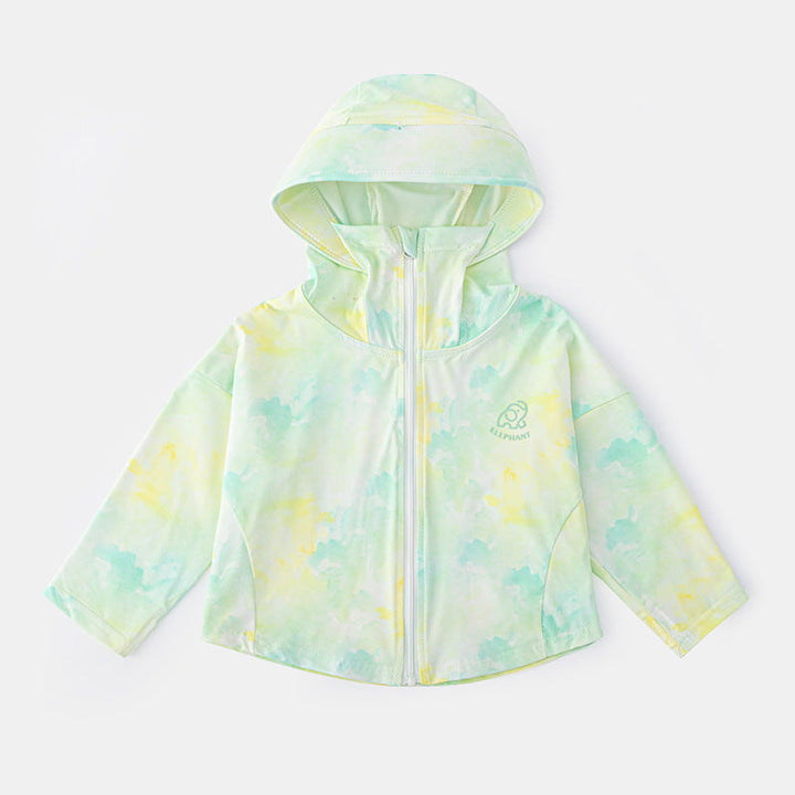Unisex nan leichte atmungsaktive Kinder Sonnenjacke mit Kapuze und UV Schutz  Drune