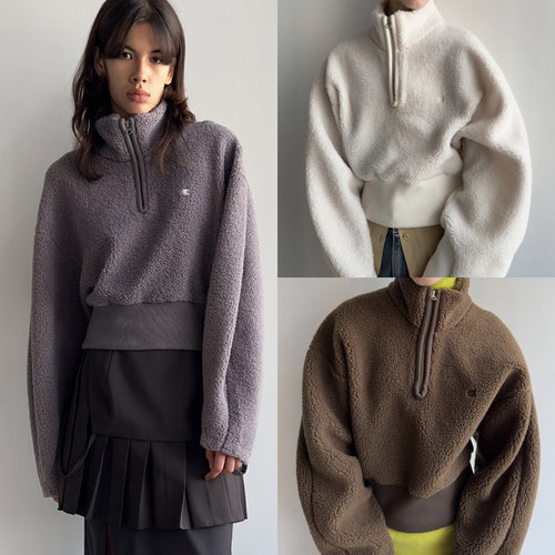 Damen kuscheliger halbgeschlossener Pullover Drune